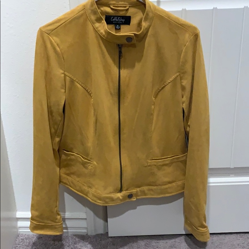 Mustard Faux Suede Jacket